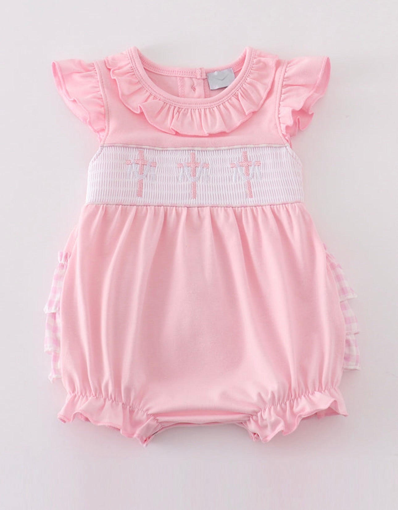Girl Smocked Cross Bubble
