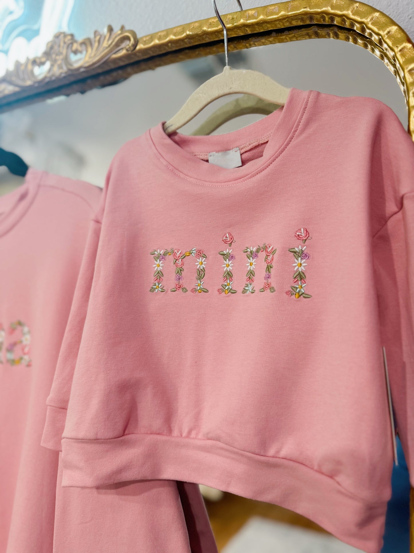 Mini Pink Floral Sweatshirt