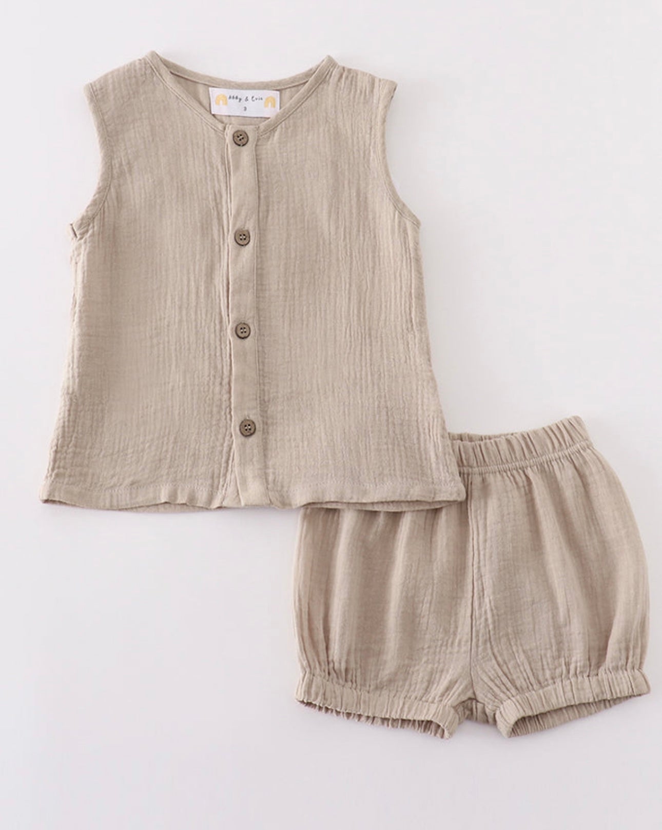 Gauze Bubble Short Set
