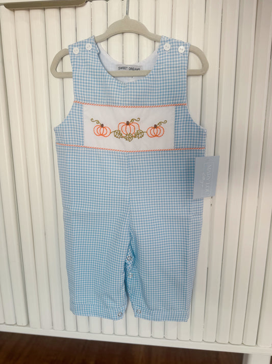 Blue Gingham Pumpkin Longall