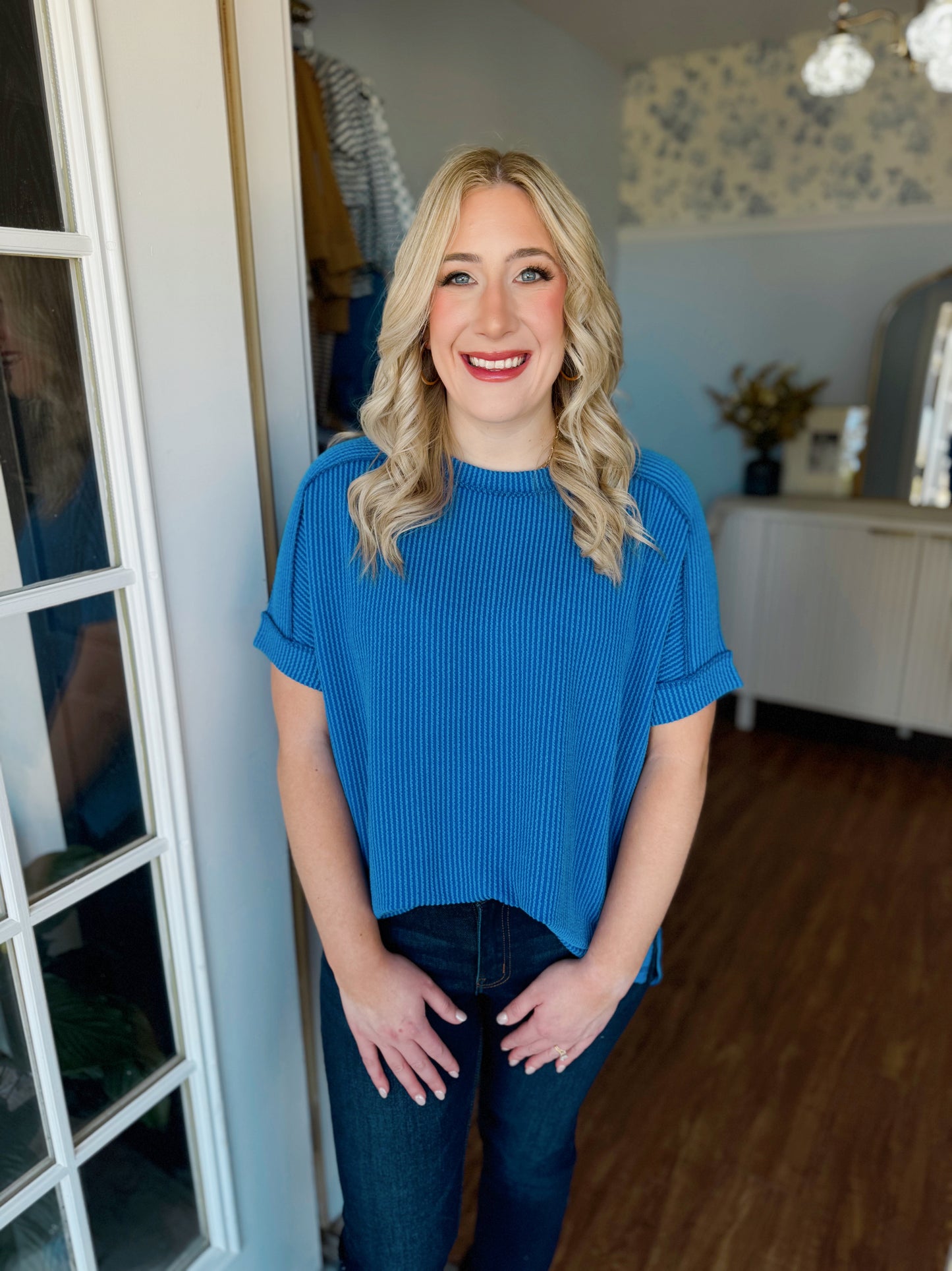 Ribbed Cuff Tee