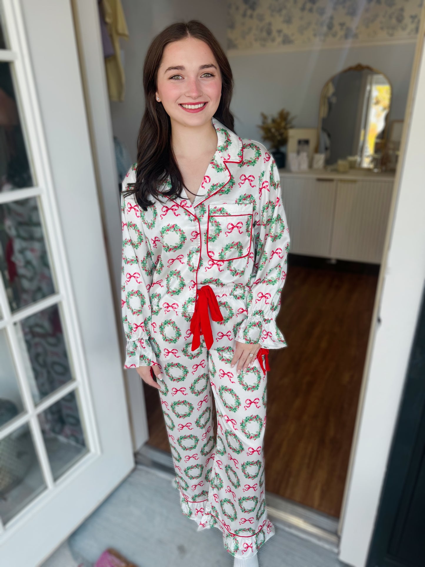 Bow Wreath PJ Set