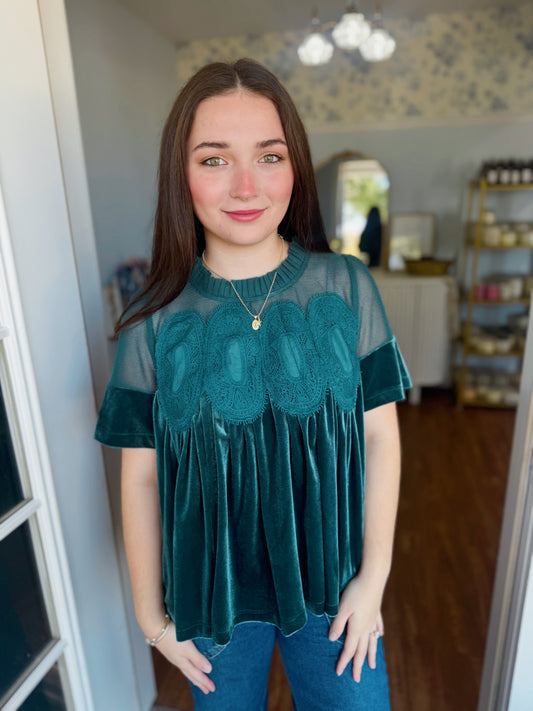 Dana Velvet Top