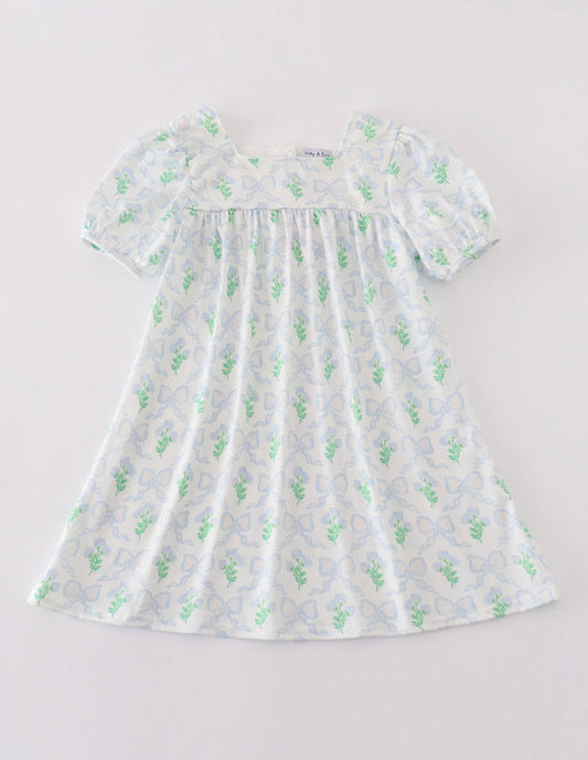 Bow Floral Dress