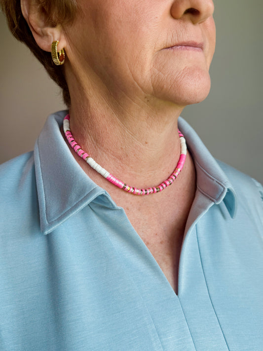 Pink Beaded Necklace