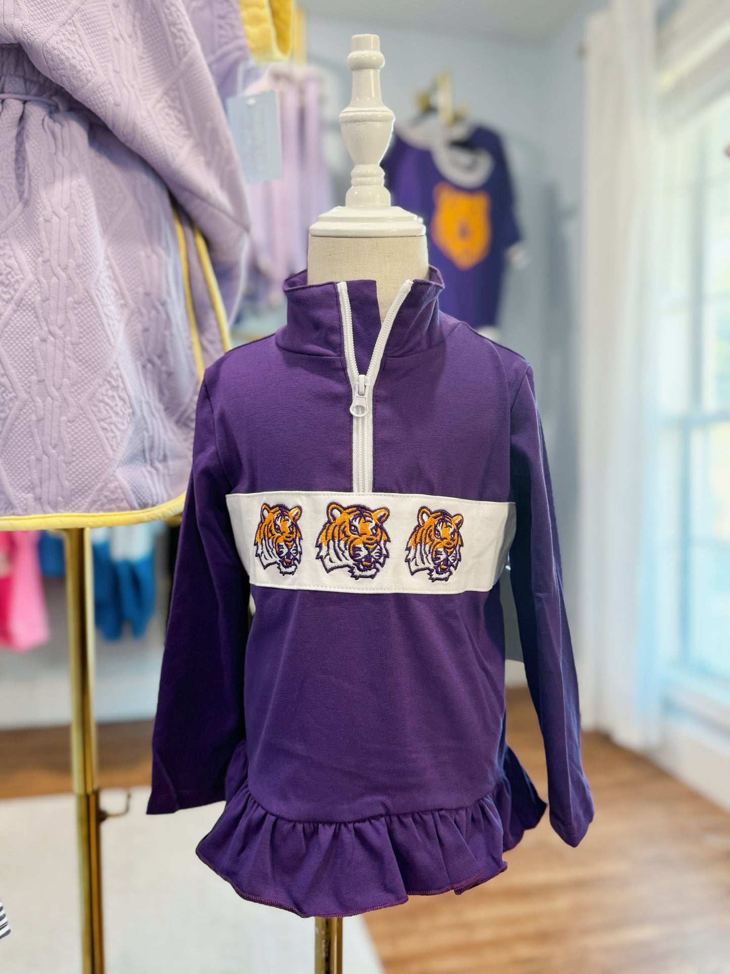 Girl LSU Half Zip