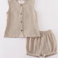 Gauze Bubble Short Set