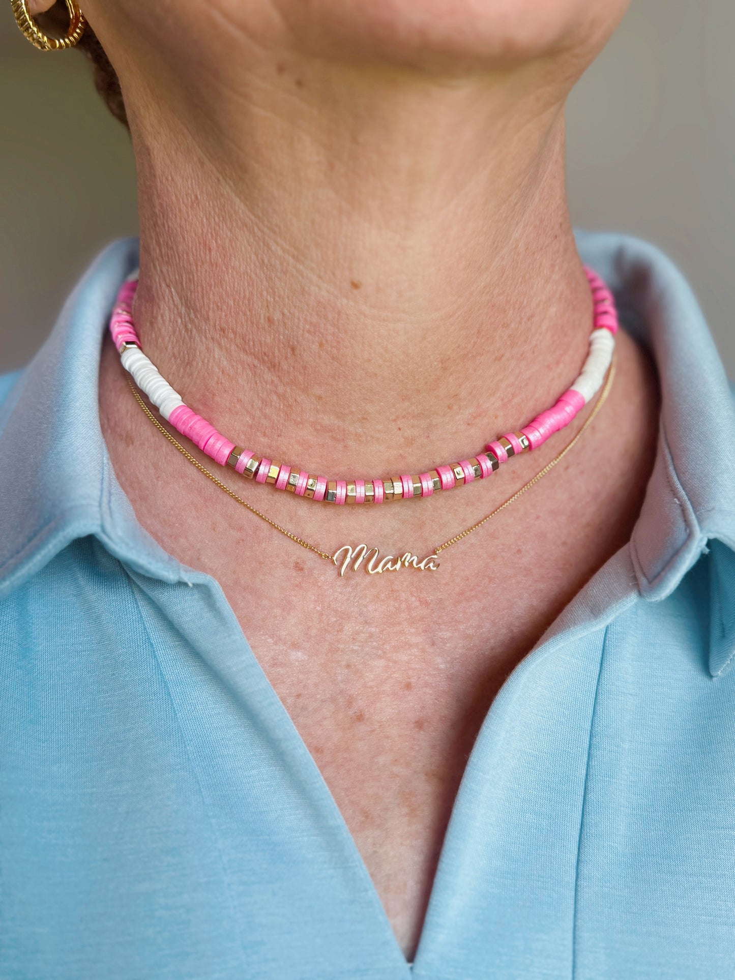 Pink Beaded Necklace