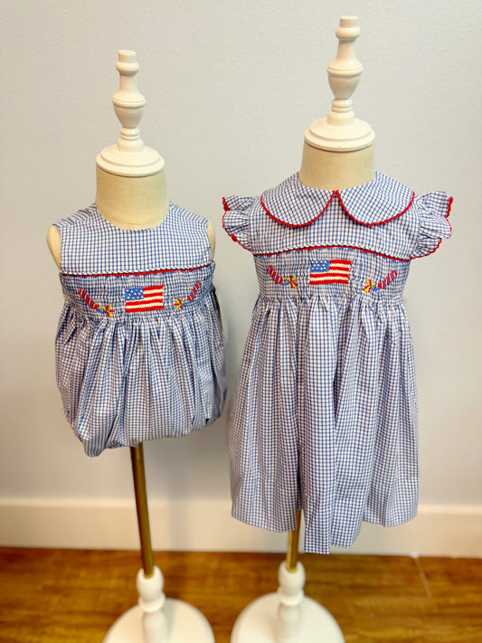 Flag Smocked Bubble