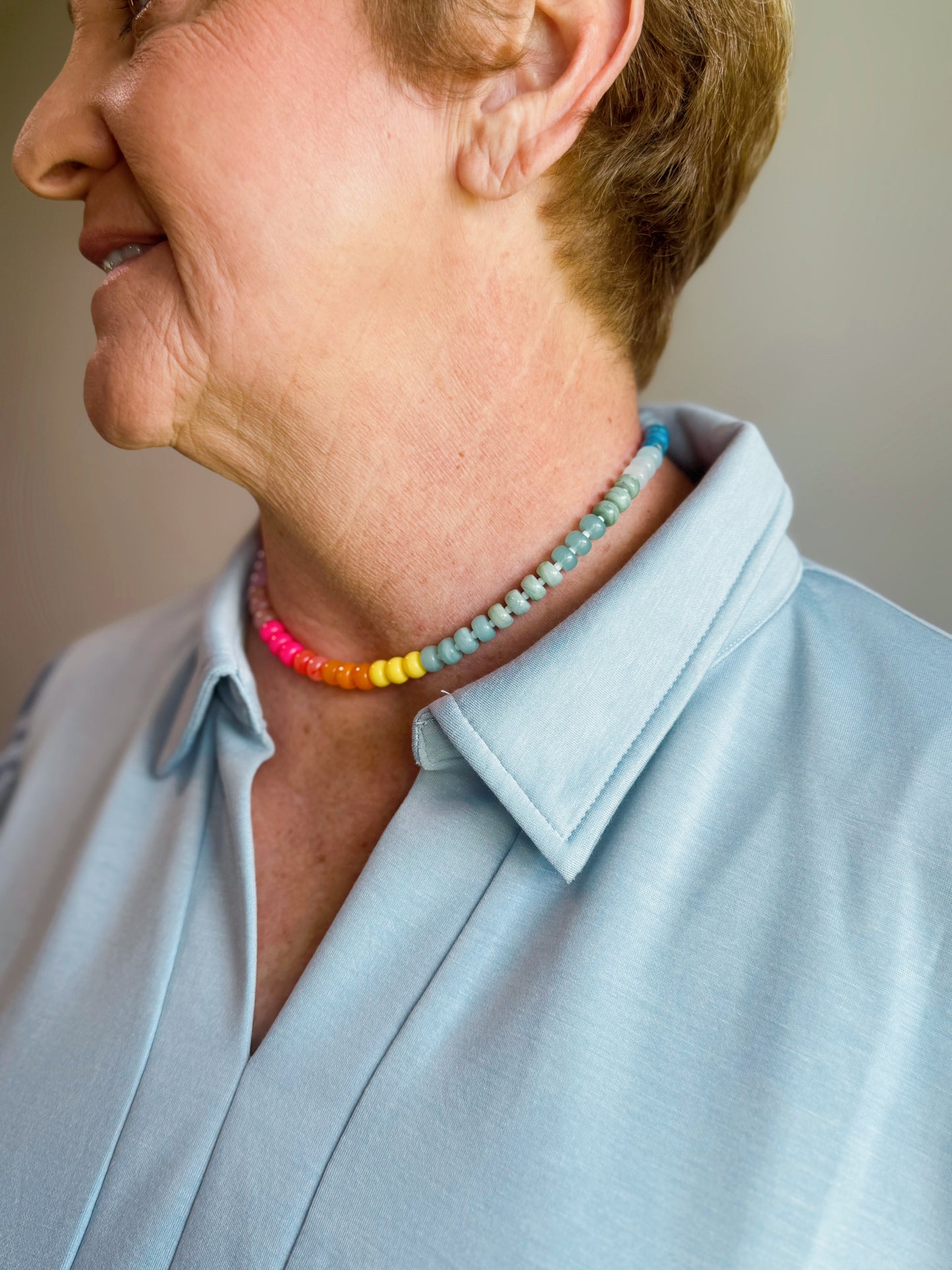 Multi Color Beaded Necklace