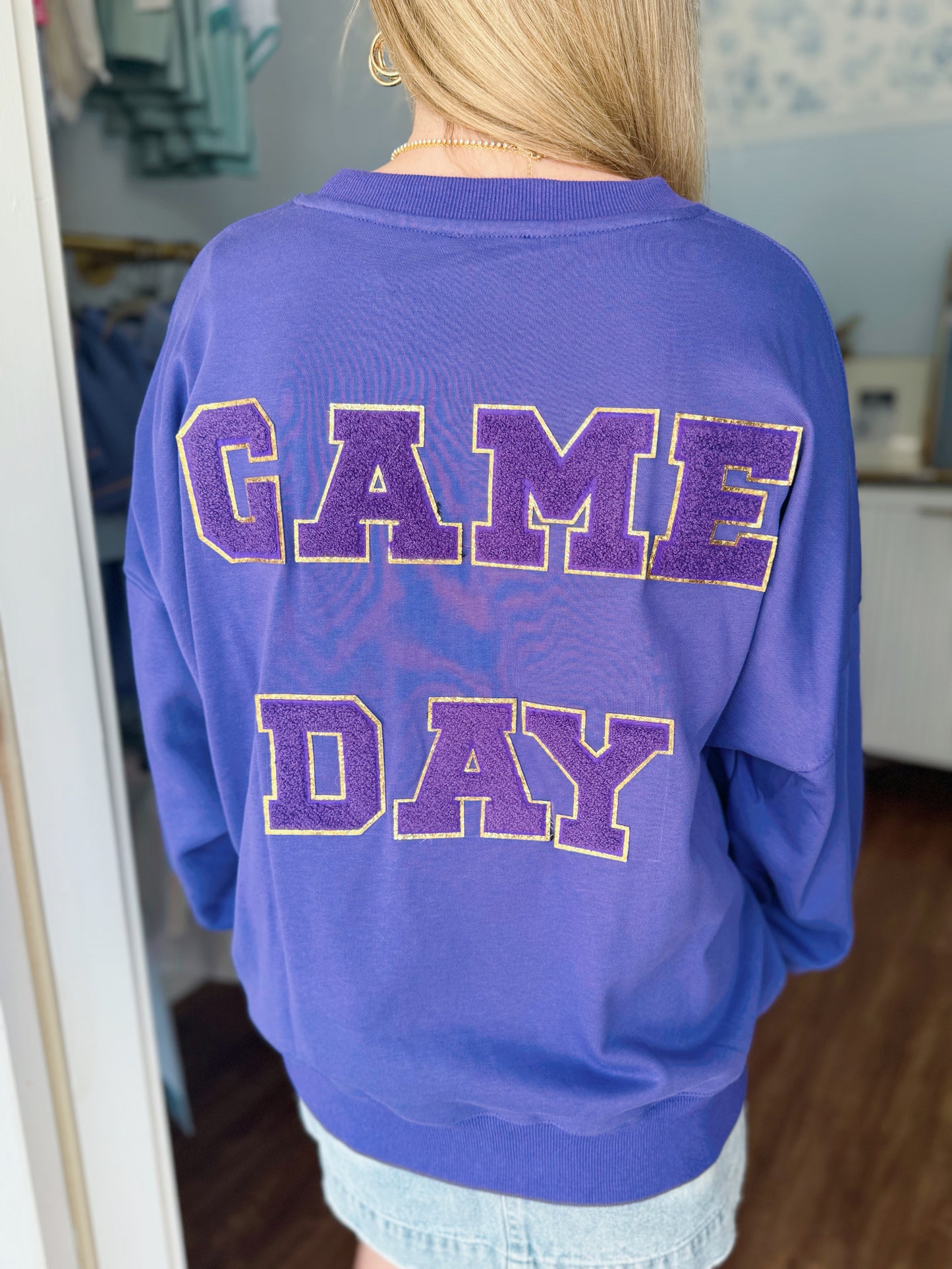 Game Day Patch Sweatshirt Top