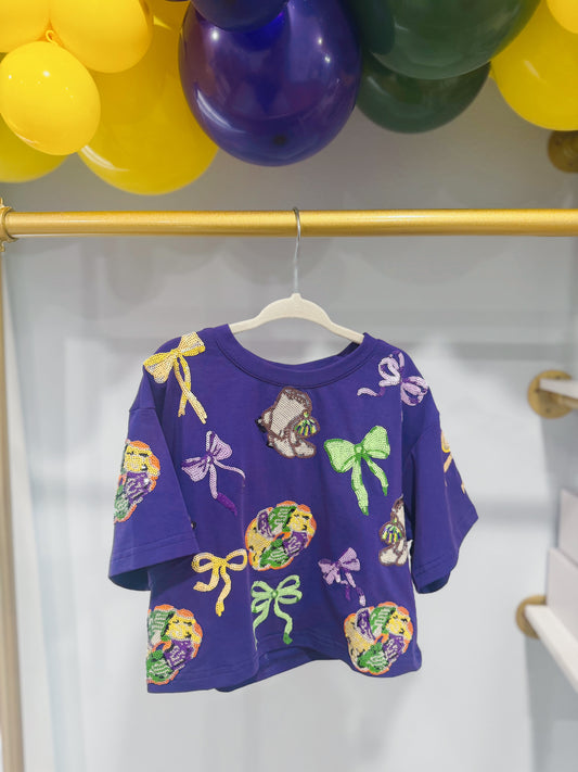 Bows, Boots, and Cake Sequin Tee