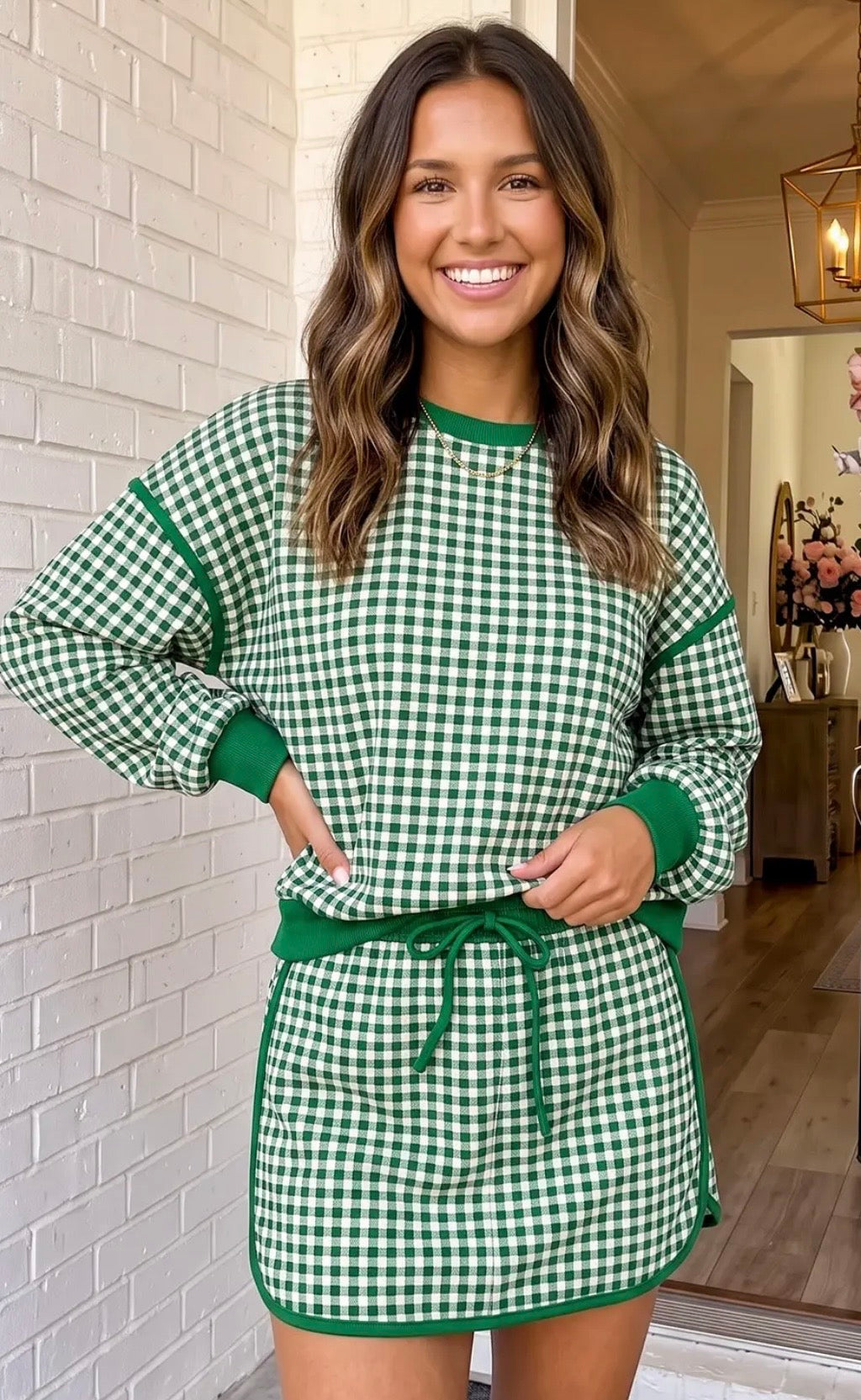 Gingham Skort Set PRE-ORDER (ETA: End of Oct) *CLOSING 9/9*