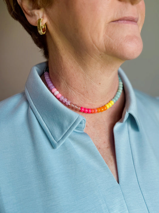 Multi Color Beaded Necklace
