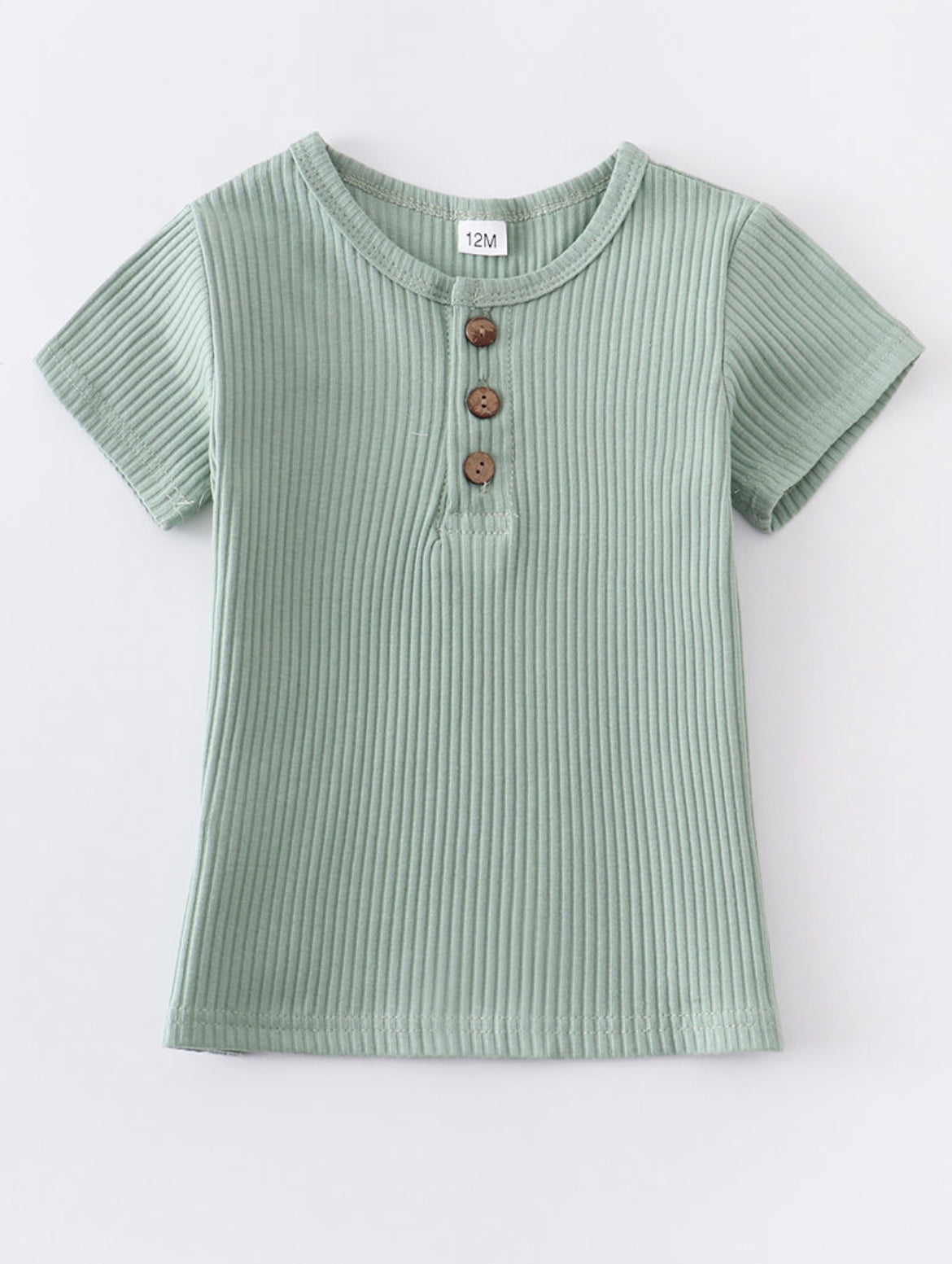 Green Ribbed Tee